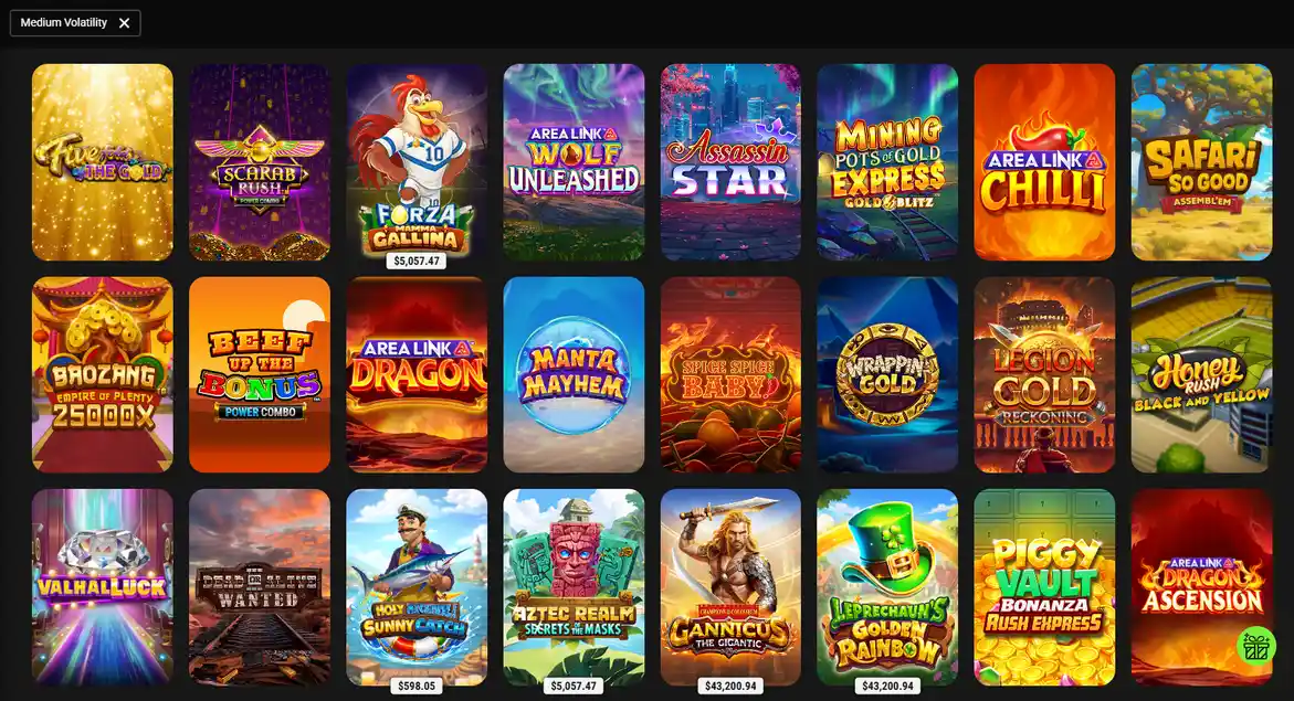 Добірка слотів середньої волатильності в каталозі 888 Casino